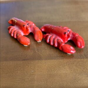 2 vintage lead lobster heavy. 3.5” long. Made in Nova Scotia.